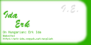 ida erk business card